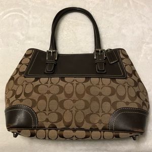 Coach Black and Tan handbag